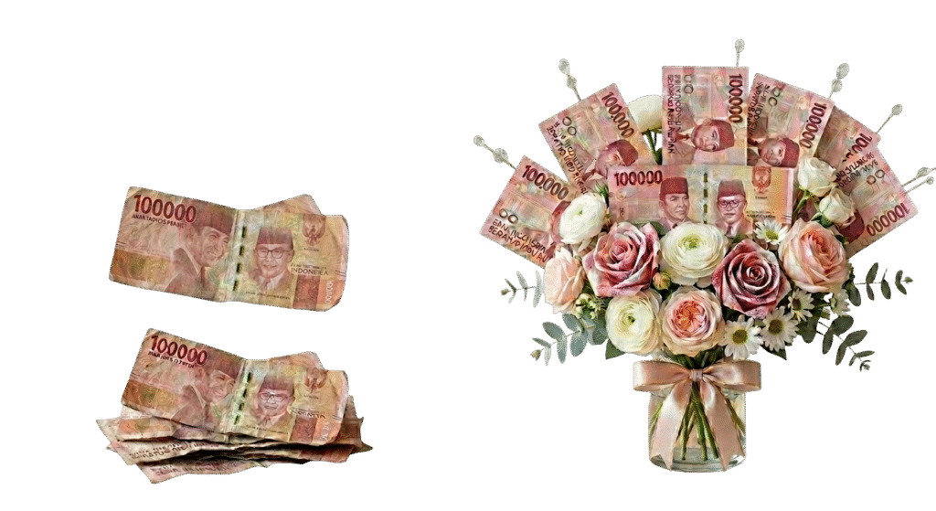 Uang Lusuh Jadi Money Bouquet
