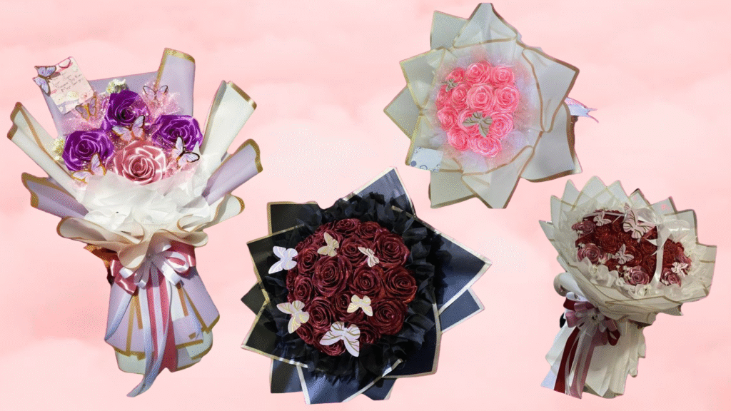 Bucket Bunga Satin